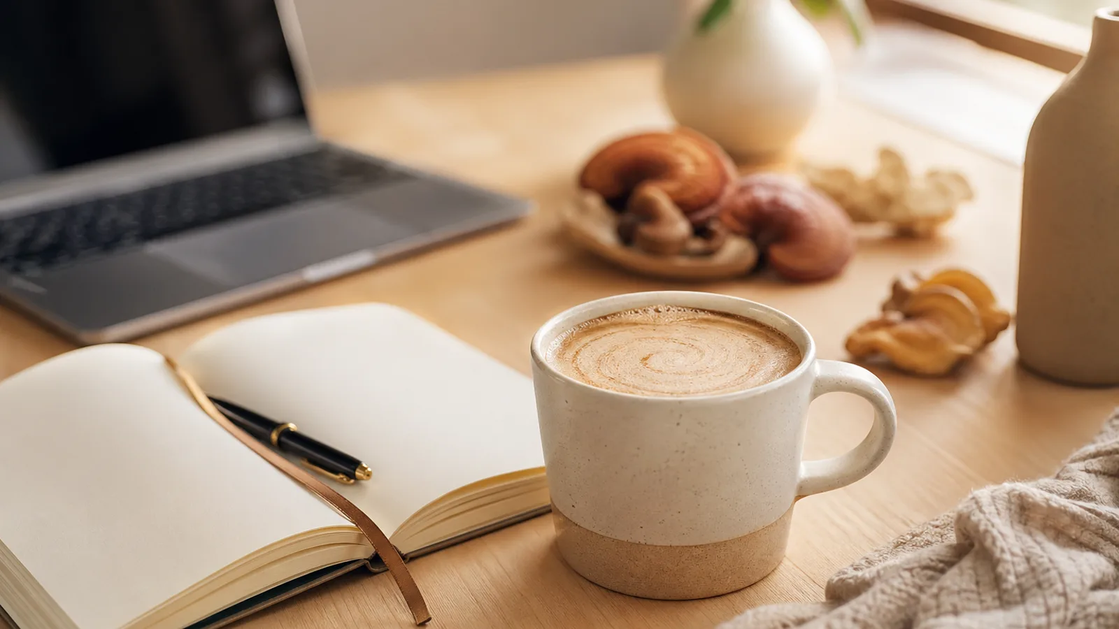 Routine de test Bonjour Drink avec café aux champignons et notes de dégustation